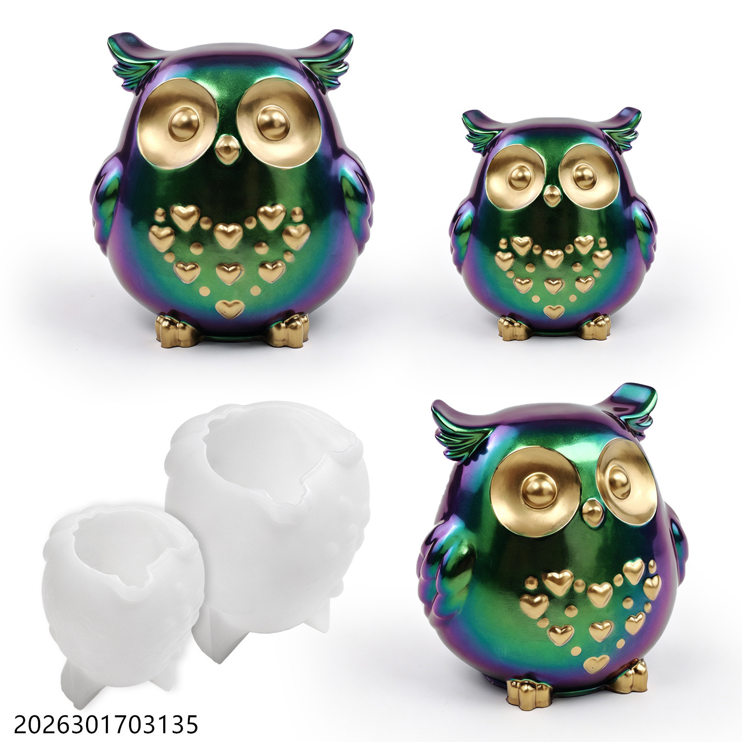 Soap Making Instructions - Eulen-Silikonform 3D Vogelform-Set für DIY Epoxidharz