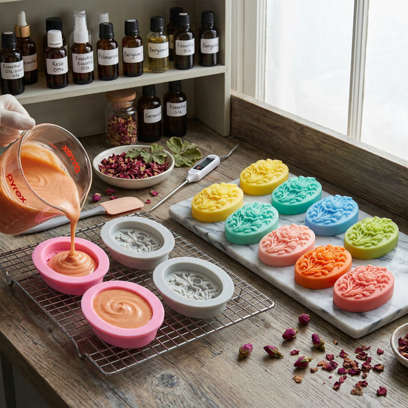 4 Silikonformen in Blumenform, – Soap Making Instructions Bewertung und Preis