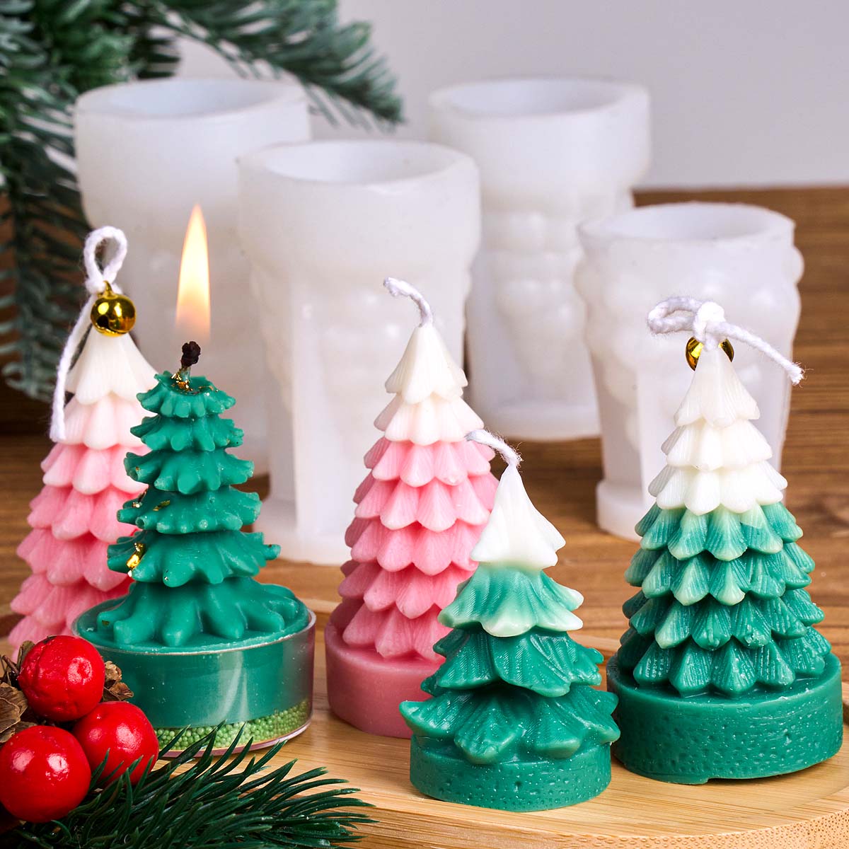 3D Weihnachtsbaum Silikon-Kerz – Soap Making Gifts Bewertung und Preis